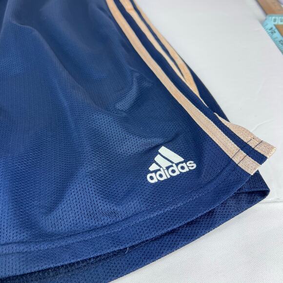 Vintage Adidas Navy Blue Pink Basic Side Stripe Athletic Running Womens Shorts L - Picture 11 of 15